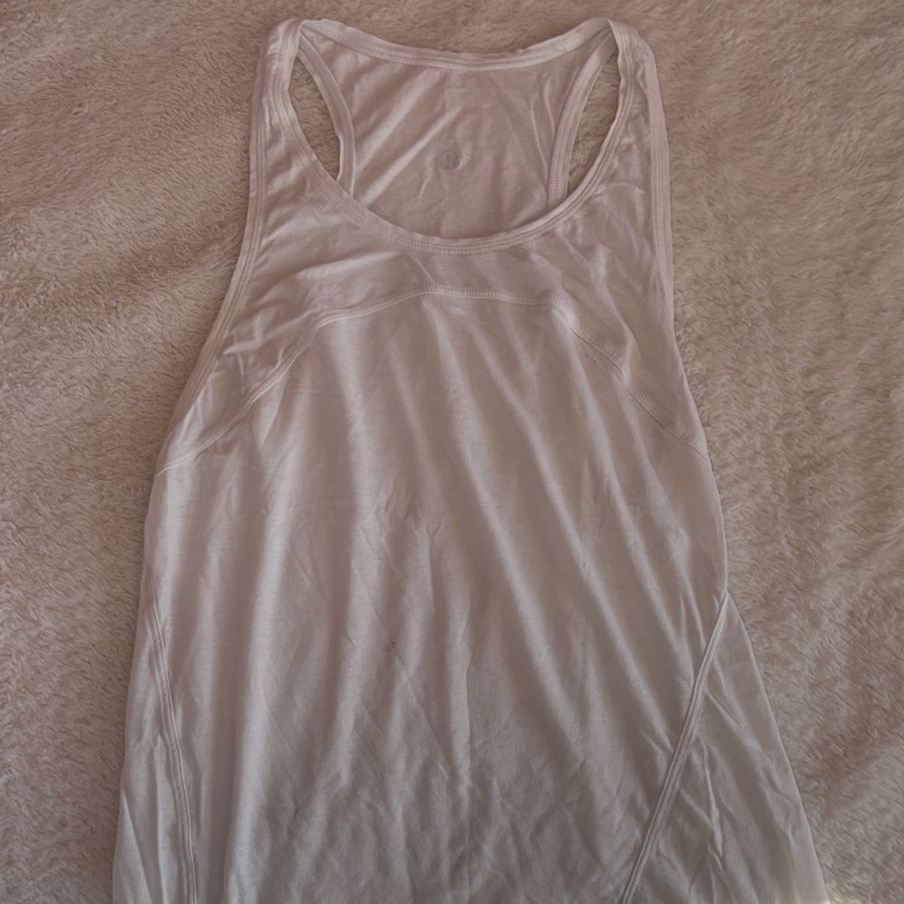 Lululemon White Racerback Women’s Tank Top